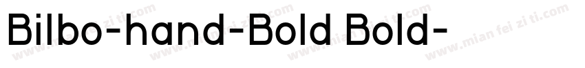 Bilbo-hand-Bold Bold字体转换